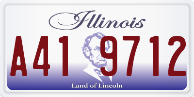 IL license plate A419712
