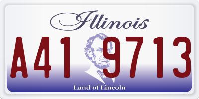 IL license plate A419713