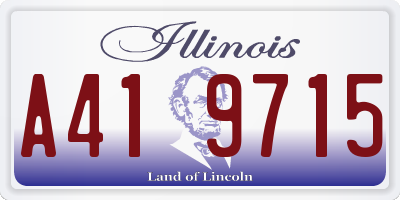 IL license plate A419715