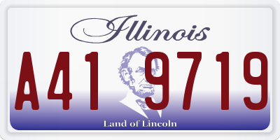 IL license plate A419719
