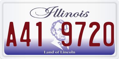 IL license plate A419720