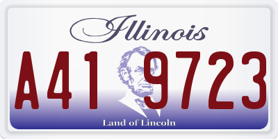IL license plate A419723