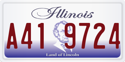 IL license plate A419724