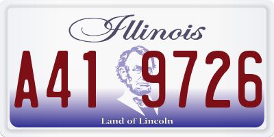 IL license plate A419726
