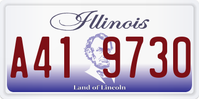 IL license plate A419730