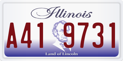 IL license plate A419731