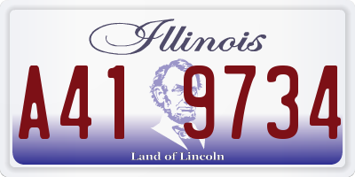 IL license plate A419734