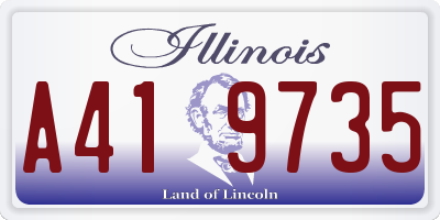 IL license plate A419735