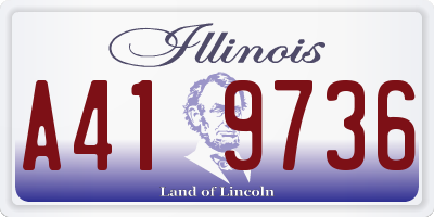 IL license plate A419736