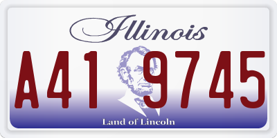 IL license plate A419745