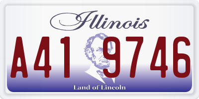 IL license plate A419746