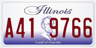 IL license plate A419766