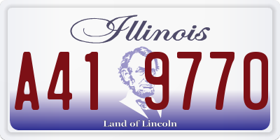 IL license plate A419770