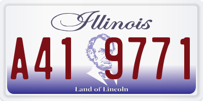 IL license plate A419771