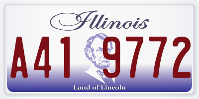 IL license plate A419772