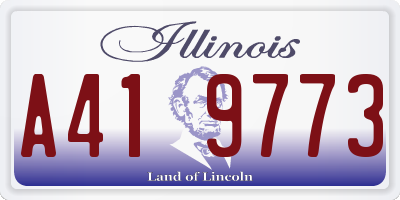 IL license plate A419773