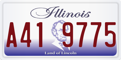 IL license plate A419775