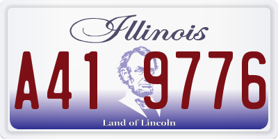 IL license plate A419776