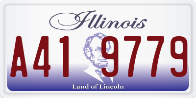 IL license plate A419779