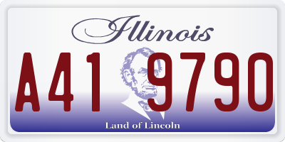 IL license plate A419790