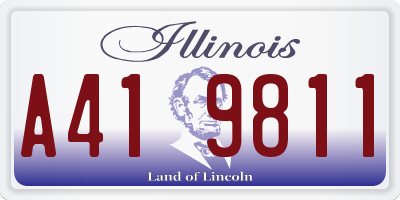 IL license plate A419811