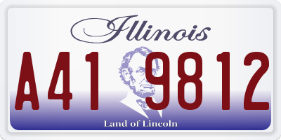 IL license plate A419812