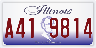 IL license plate A419814