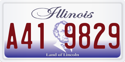IL license plate A419829