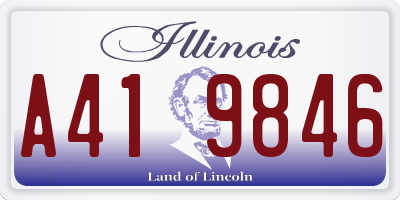 IL license plate A419846