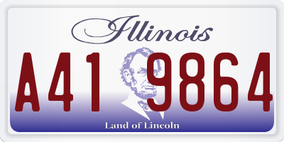 IL license plate A419864