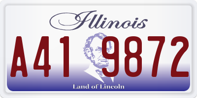 IL license plate A419872