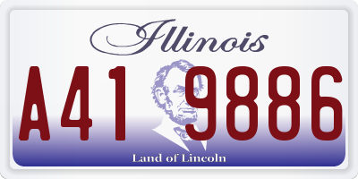 IL license plate A419886