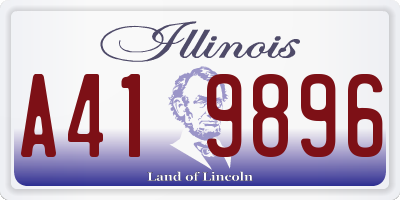 IL license plate A419896