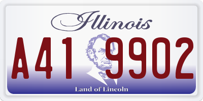 IL license plate A419902