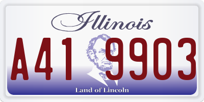 IL license plate A419903