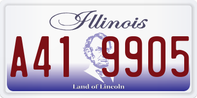 IL license plate A419905