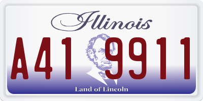 IL license plate A419911