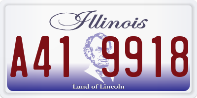 IL license plate A419918