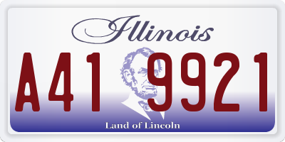 IL license plate A419921