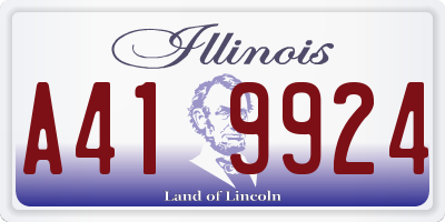 IL license plate A419924