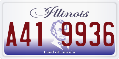IL license plate A419936