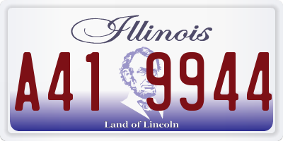 IL license plate A419944