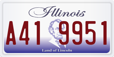 IL license plate A419951