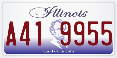 IL license plate A419955