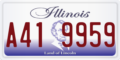 IL license plate A419959