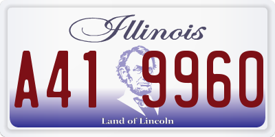 IL license plate A419960