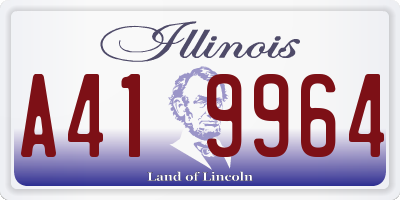 IL license plate A419964