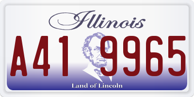 IL license plate A419965