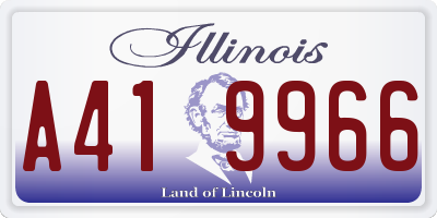 IL license plate A419966