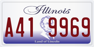 IL license plate A419969